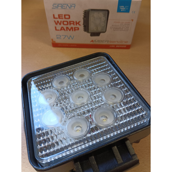  LED darba lukturis 27W V10/30DC BK